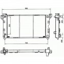  Radiateur Eau CHRYSLER VOYAGER. 3.3.3.8.M/A.+/-AC 