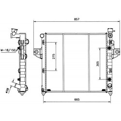  Radiateur GD.CHEROKEE. 3.0+3.7 V6
