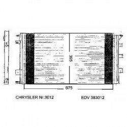 Condenseur climatisation avant Chrysler Voyager 96-01