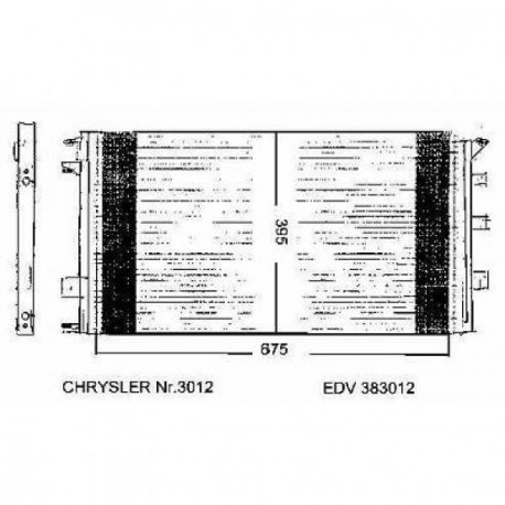 Condenseur climatisation avant Chrysler Voyager 96-01