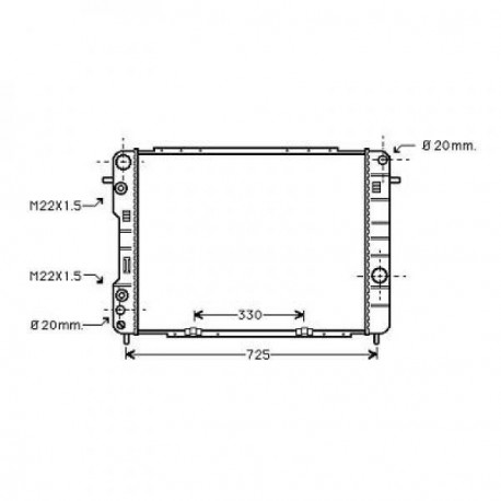 Radiateur refroidissement du moteur Opel Omega B 94-99