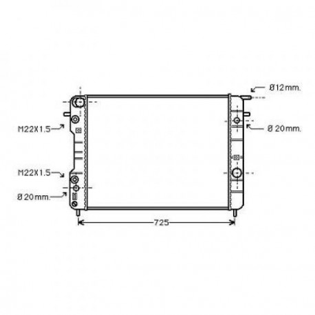Radiateur refroidissement du moteur Opel Omega B apres 1999