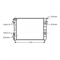Radiateur refroidissement du moteur Opel Omega B apres 1999 Opel Omega B apres 1999