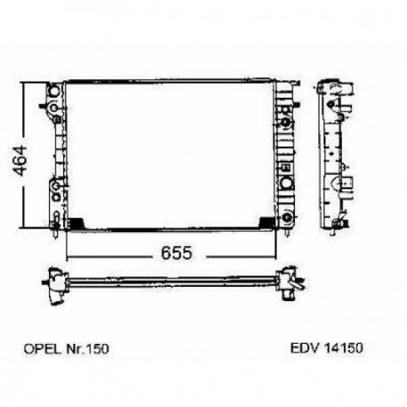  Radiateur Eau OPEL OMEGA B. 2.5.3.0 16V.M/A.+AC 