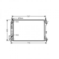 Radiateur refroidissement du moteur Opel Vectra C apres 2005 Berline / Break