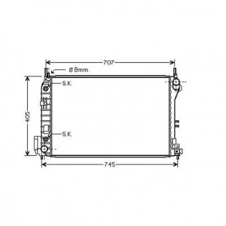 Radiateur refroidissement du moteur Opel Vectra C apres 2005 Berline / Break Opel Vectra C apres 2005 Berline / Break Opel Vectr