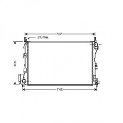 Radiateur refroidissement du moteur Fiat Croma 05-07