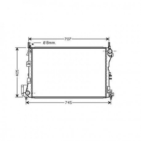 Radiateur refroidissement du moteur Fiat Croma 05-07