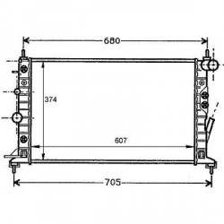 Radiateur refroidissement du moteur Opel Vectra B 99-02