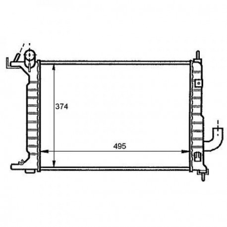 Radiateur refroidissement du moteur Opel Vectra B 99-02