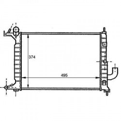 Radiateur refroidissement du moteur Opel Vectra B 99-02