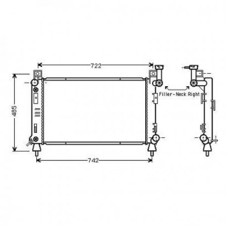  Radiateur Eau CHRYSLER VOYAGER. 2.5.3.0.3.3.3.8.M/A.+/-AC 