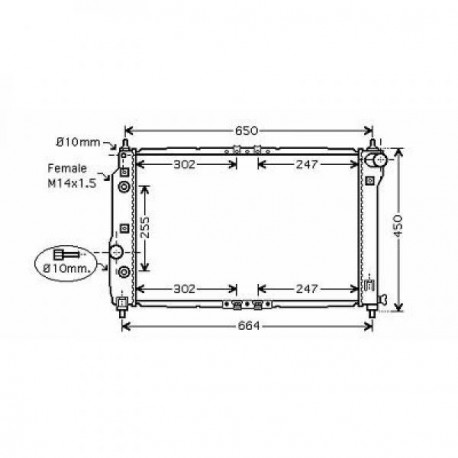 Radiateur refroidissement du moteur Chevrolet / Daewoo Kalos  apres 02