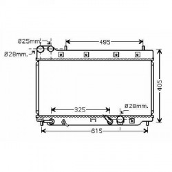 Radiateur refroidissement du moteur Honda Jazz 02-08
