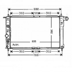 Radiateur refroidissement du moteur Chevrolet / Daewoo Lanos apres 97