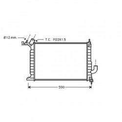 Radiateur refroidissement du moteur Opel Vectra B 95-98