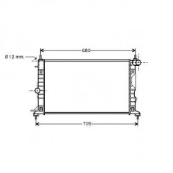 Radiateur refroidissement du moteur Opel Vectra B 99-02