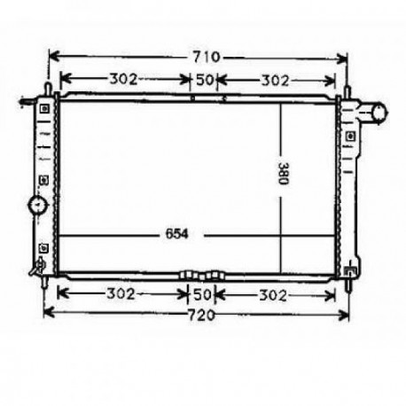 Radiateur refroidissement du moteur Chevrolet / Daewoo Leganza 97-02 Chevrolet / Daewoo Nubira 99-03