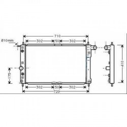 Radiateur refroidissement du moteur Chevrolet / Daewoo Nubira 99-03