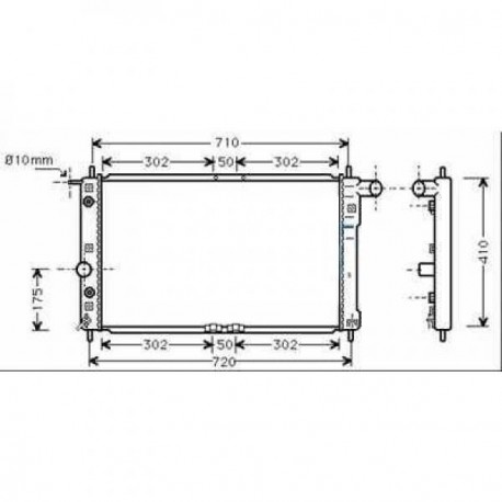 Radiateur refroidissement du moteur Chevrolet / Daewoo Nubira 99-03