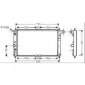 Radiateur refroidissement du moteur Chevrolet / Daewoo Nubira 99-03 Chevrolet / Daewoo Nubira 99-03