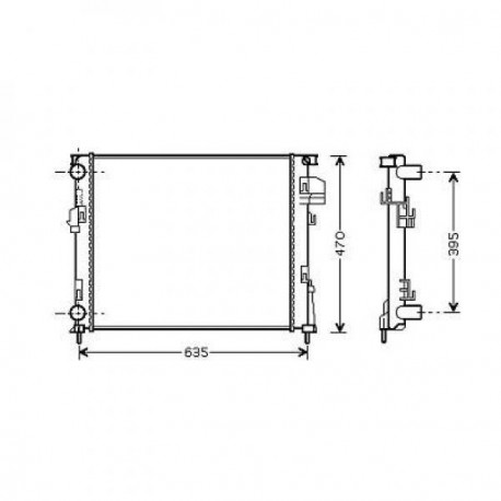 Radiateur refroidissement du moteur Renault Traffic III 01-06