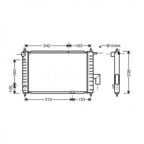 Radiateur refroidissement du moteur Chevrolet / Daewoo Matiz 01-05