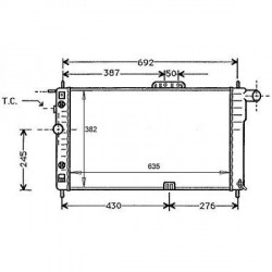 Radiateur refroidissement du moteur Chevrolet / Daewoo Nexia 95-97