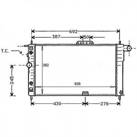 Radiateur refroidissement du moteur Chevrolet / Daewoo Nexia 95-97