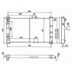 Radiateur refroidissement du moteur Chevrolet / Daewoo Nexia 95-97