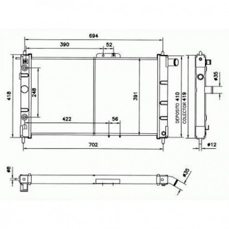 Radiateur refroidissement du moteur Chevrolet / Daewoo Nexia 95-97