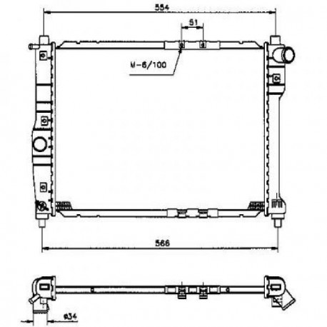 Radiateur refroidissement du moteur Chevrolet / Daewoo Nubira 97-99