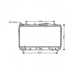 Radiateur refroidissement du moteur Chevrolet / Daewoo Lacetti apres 04 Chevrolet / Daewoo Nubira 03-05 Chevrolet / Daewoo Nubir