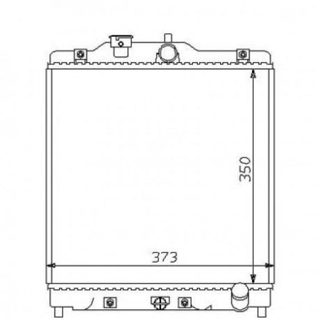 Radiateur refroidissement du moteur Honda Civic 99-01 (3 / 4 portes)