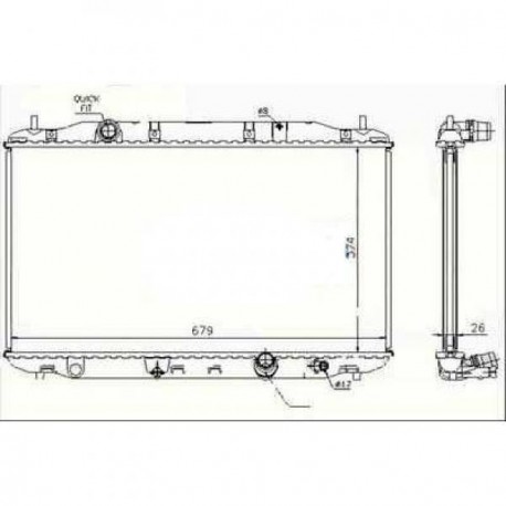 Radiateur refroidissement du moteur Honda Civic 05-08