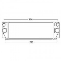 Radiateur d'air Volkswagen VW CRAFTER06- 640x205x64