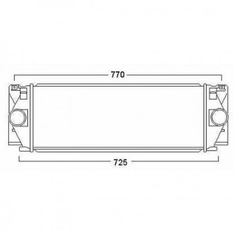 Radiateur d'air Volkswagen VW CRAFTER06- 640x205x64