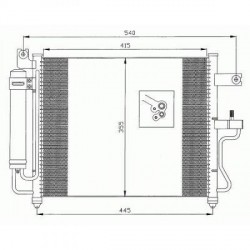 Condenseur climatisation Hyundai Accent 02-06 (4 / 5 portes) Hyundai Accent 00-02 (3 / 5 portes)