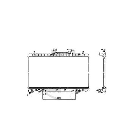 Radiateur refroidissement du moteur Hyundai Accent 02-06 (4 / 5 portes) Hyundai Accent 00-02 (3 / 5 portes)