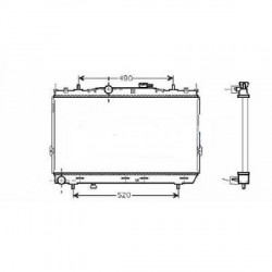 Radiateur refroidissement du moteur Hyundai Elantra 00-03