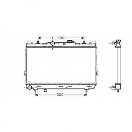 Radiateur refroidissement du moteur Hyundai Elantra 00-03
