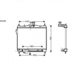 Radiateur refroidissement du moteur Hyundai Getz 02-05