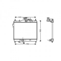 Radiateur refroidissement du moteur Hyundai Getz apres 2005