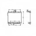 Radiateur refroidissement du moteur Hyundai Getz apres 2005