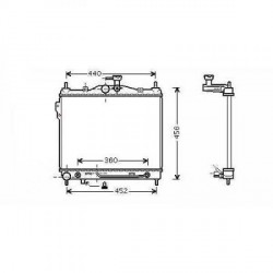 Radiateur refroidissement du moteur Hyundai Getz apres 2005 Hyundai Getz apres 2005