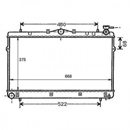 Radiateur refroidissement du moteur Hyundai Coupe 96-99