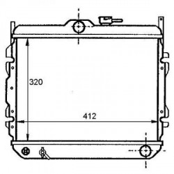 Radiateur refroidissement du moteur Hyundai Coupe 96-99 Hyundai Coupe 99-02 Hyundai Lantra 95-98 Hyundai Lantra 98-00