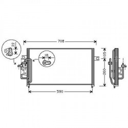  Condenseur LANTRA. 1.5 12V.2.0 16V Berline 