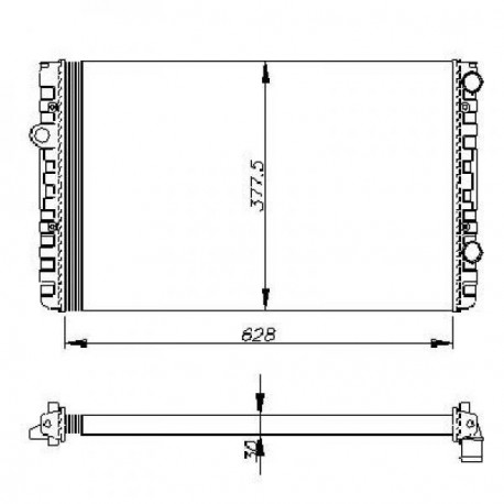 Radiateur refroidissement du moteur VolksWagen Passat B3 88-93