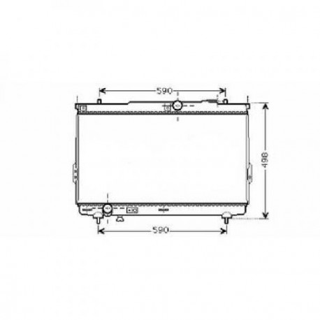 Radiateur refroidissement du moteur Hyundai Santa Fe 00-06